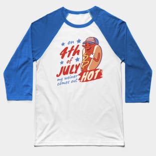 Fourth Of July HotDog Baseball T-Shirt